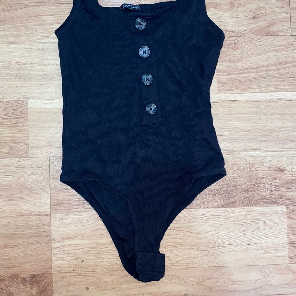 Black tank top bodysuit